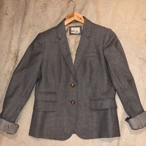 J. Crew Schoolboy Wool Blazer in Light Grey for Women. Size 8